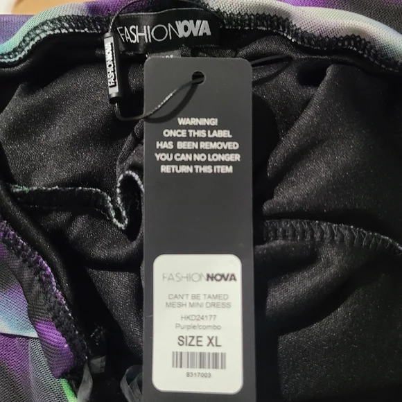 Fashion Nova Can't Be Tamed Mesh Mini Dress NWT - Picture 6 of 6
